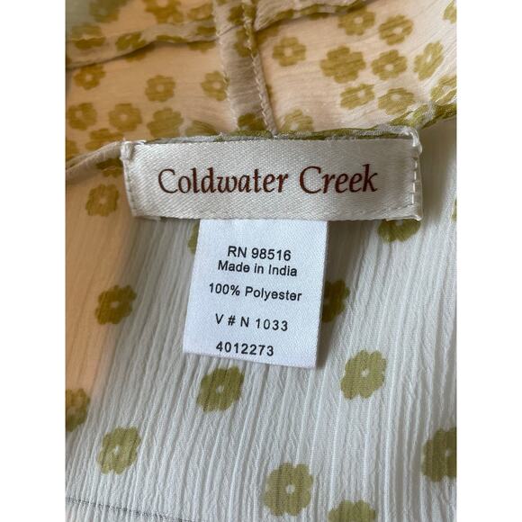 Coldwater Creek Chiffon Vest Duster Floral Sheer Open Front Lightweight Sz OS - Picture 2 of 7